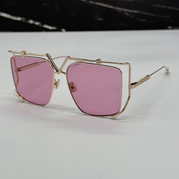 NEW VALENTINO V-LIGHT PINK WOMEN SUNGLASSES VALENTINO VLS-116C PINK - Picture 4 of 13